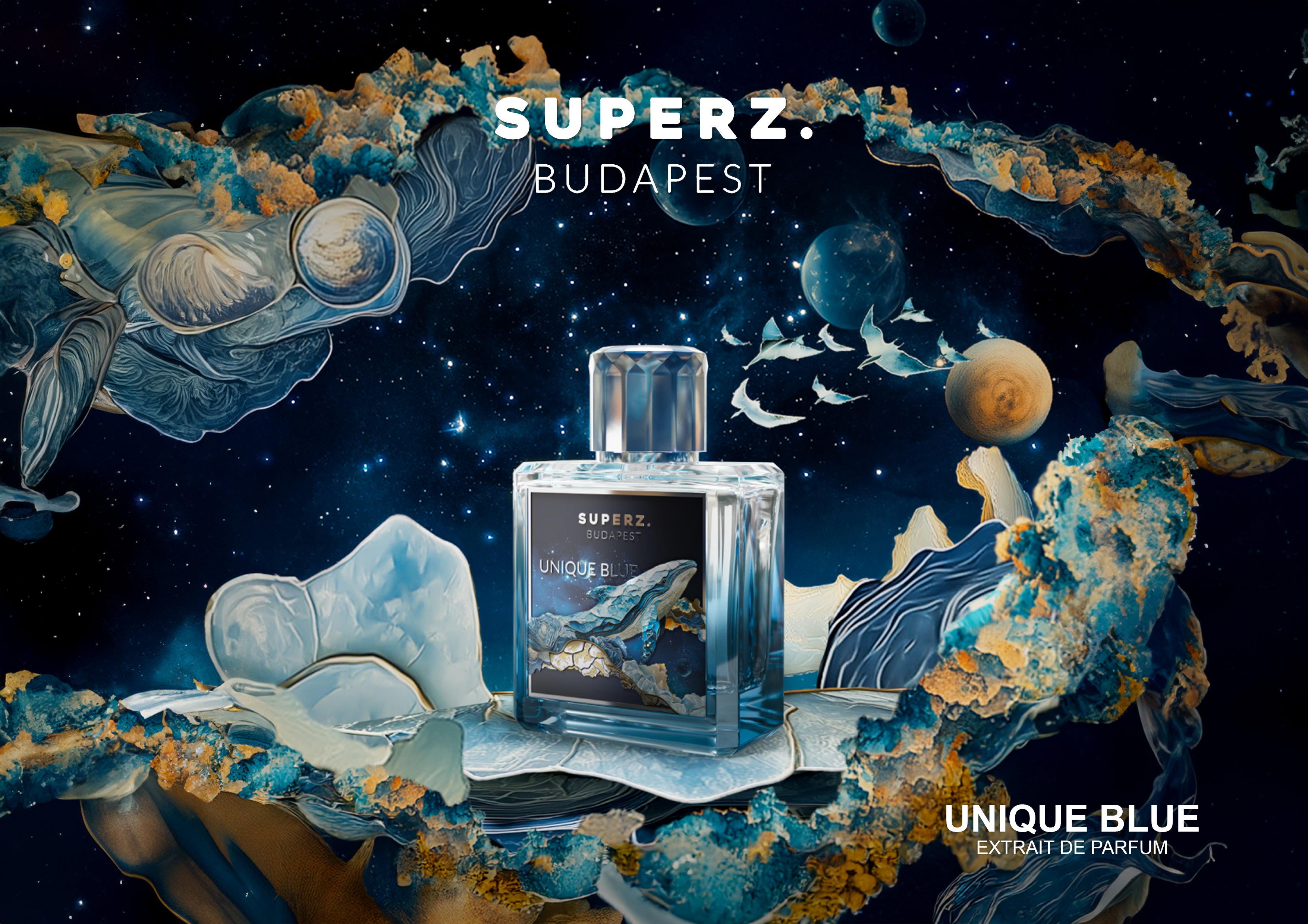 UNIQUE BLUE-SUPERZ BUDAPEST, extrait de parfum 50ml